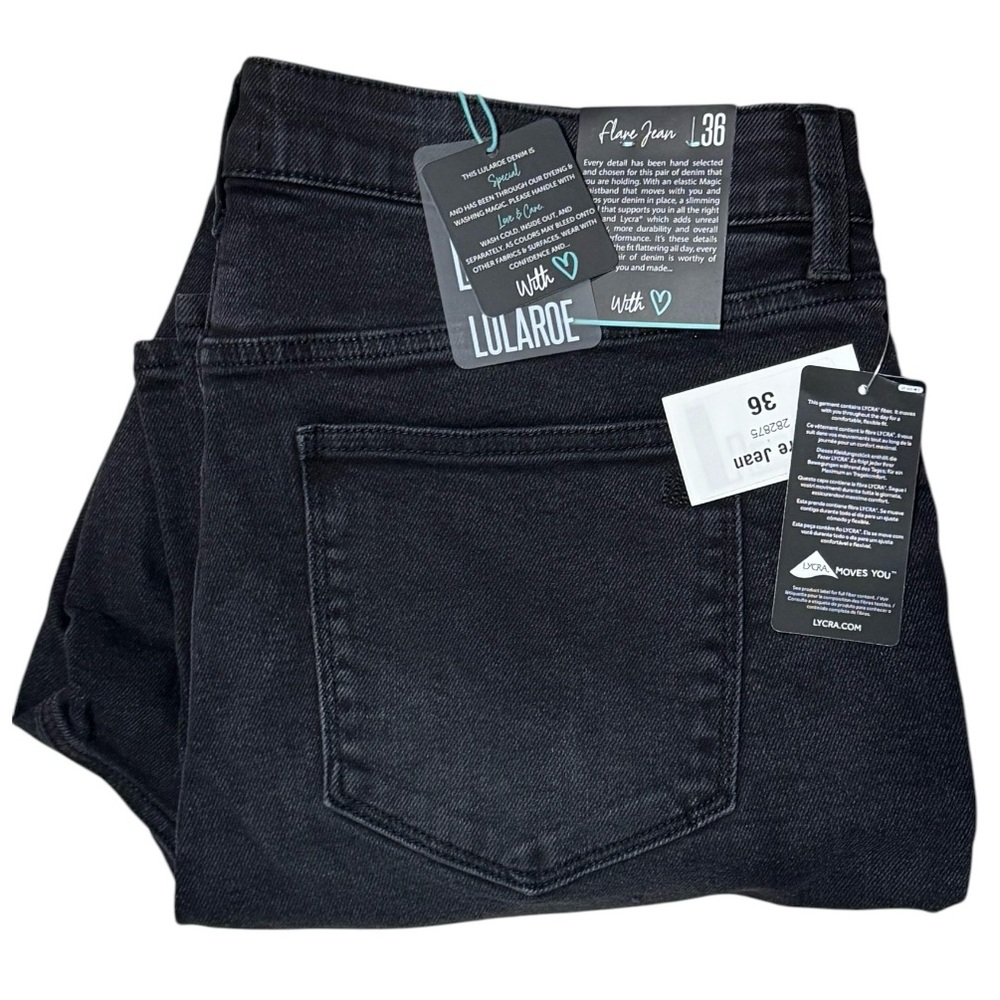 LuLaRoe Skinny Flare Eclipse Denim Jeans Size 36 NWT